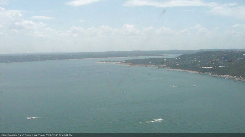 Lake Travis webcam, July 5, 2020 2:45 PM CT