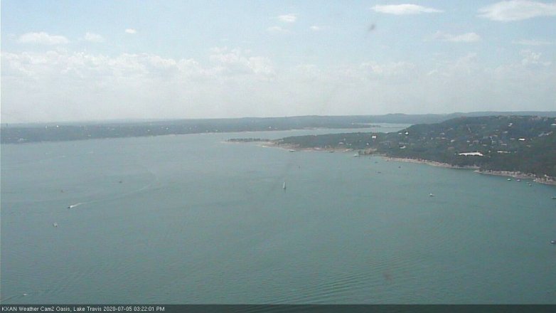 Lake Travis webcam, July 5, 2020 3:25 PM CT