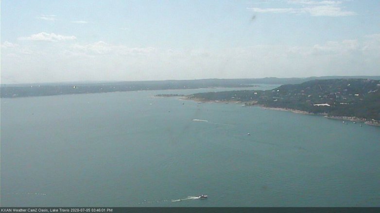 Lake Travis webcam, July 5, 2020 3:45 PM CT