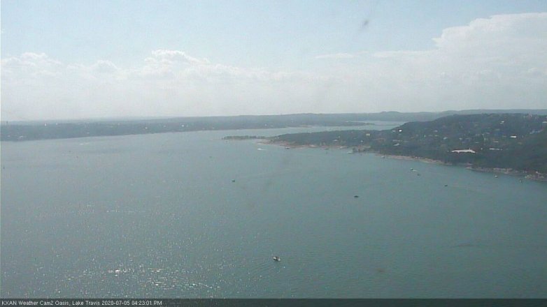 Lake Travis webcam, July 5, 2020 4:25 PM CT