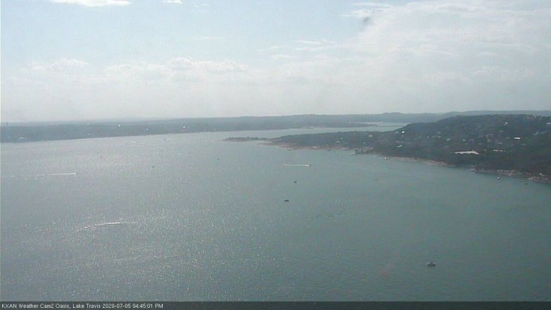 Lake Travis webcam, July 5, 2020 4:45 PM CT