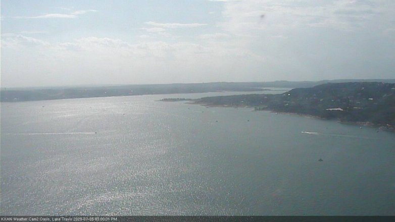 Lake Travis webcam, July 5, 2020 5:00 PM CT
