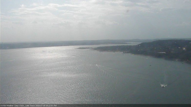 Lake Travis webcam, July 5, 2020 5:25 PM CT