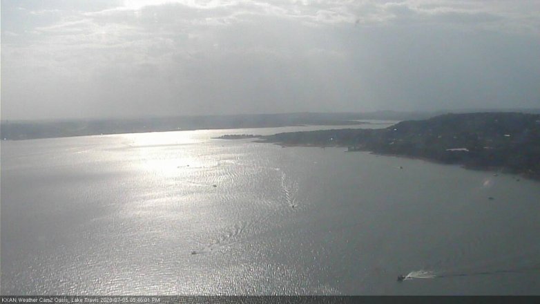 Lake Travis webcam, July 5, 2020 5:45 PM CT