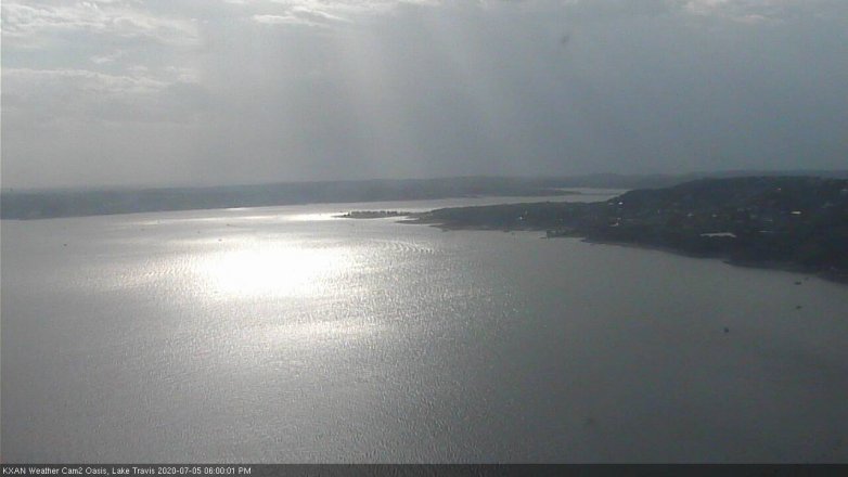 Lake Travis webcam, July 5, 2020 6:00 PM CT
