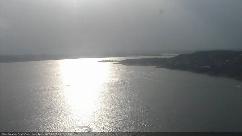 Lake Travis webcam, July 5, 2020 6:25 PM CT