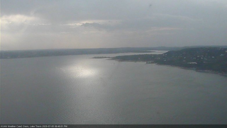 Lake Travis webcam, July 5, 2020 6:45 PM CT