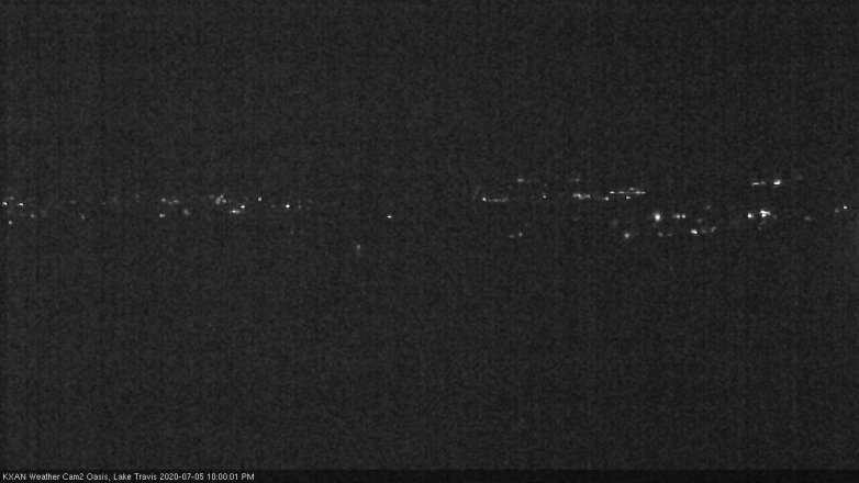 Lake Travis webcam, July 5, 2020 10:00 PM CT