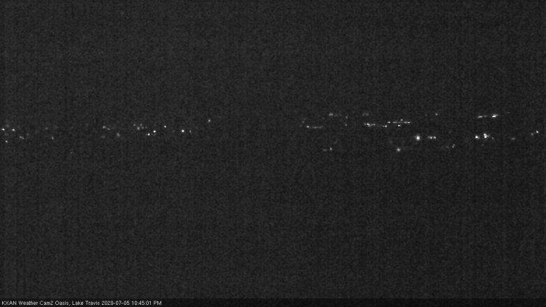 Lake Travis webcam, July 5, 2020 10:45 PM CT