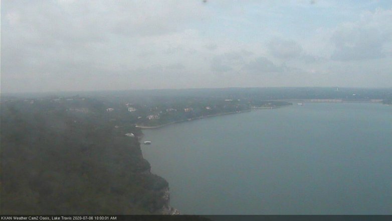 Lake Travis webcam, July 6, 2020 10:00 AM CT