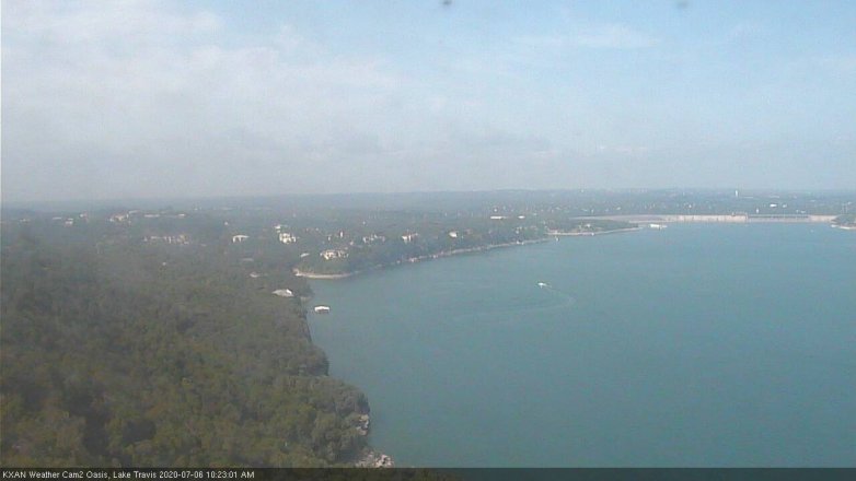 Lake Travis webcam, July 6, 2020 10:25 AM CT