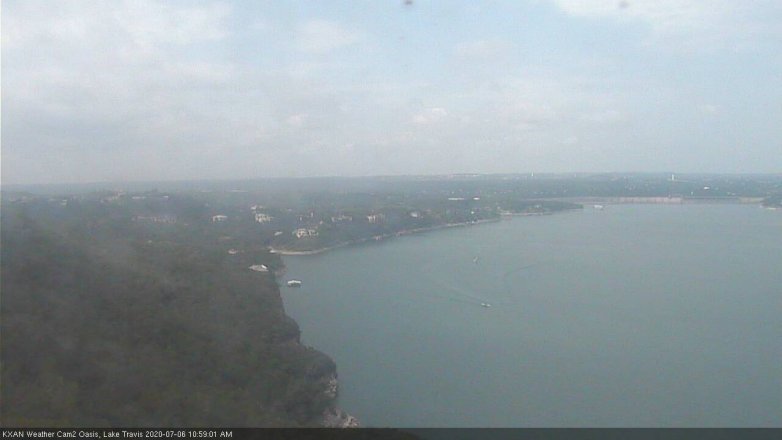 Lake Travis webcam, July 6, 2020 11:00 AM CT