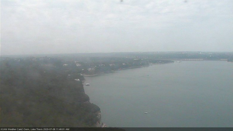 Lake Travis webcam, July 6, 2020 11:45 AM CT