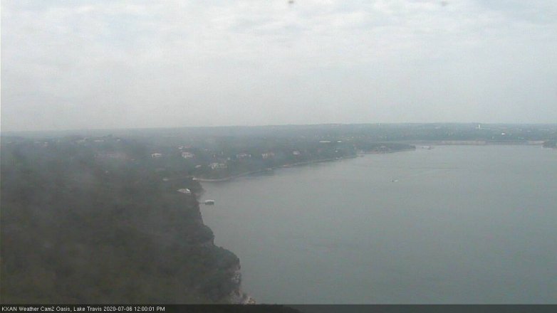 Lake Travis webcam, July 6, 2020 12:00 PM CT