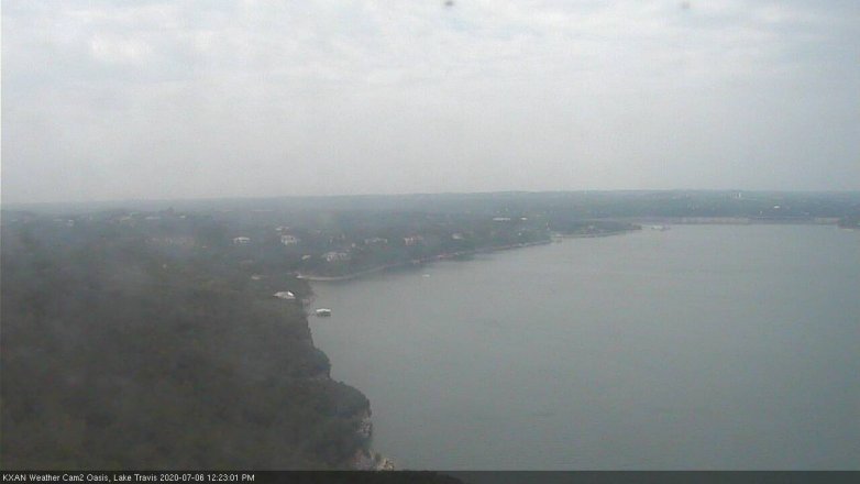 Lake Travis webcam, July 6, 2020 12:25 PM CT