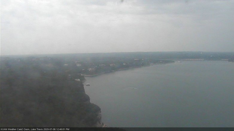 Lake Travis webcam, July 6, 2020 12:45 PM CT