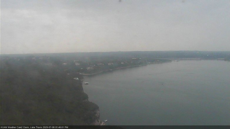 Lake Travis webcam, July 6, 2020 1:45 PM CT