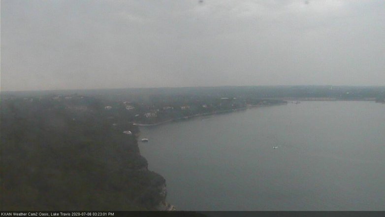 Lake Travis webcam, July 6, 2020 3:25 PM CT