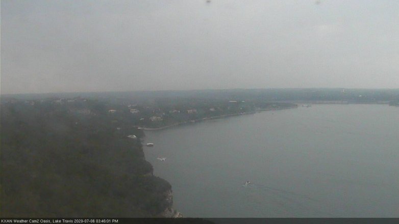 Lake Travis webcam, July 6, 2020 3:45 PM CT
