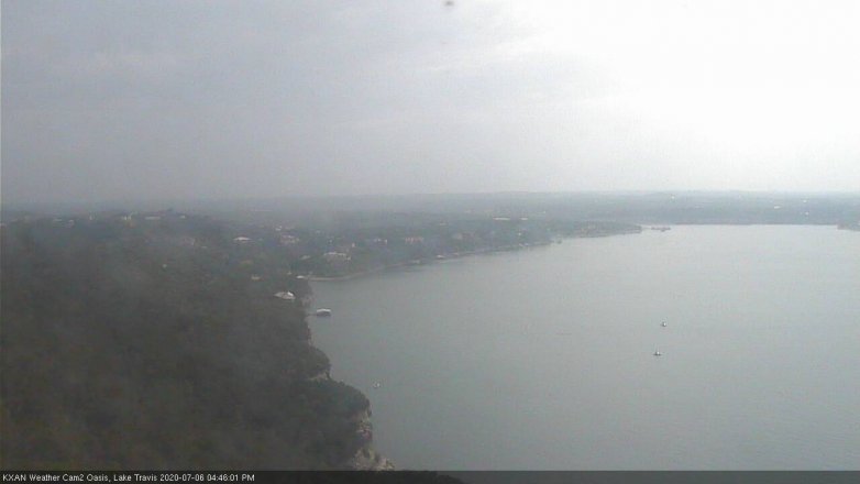 Lake Travis webcam, July 6, 2020 4:45 PM CT
