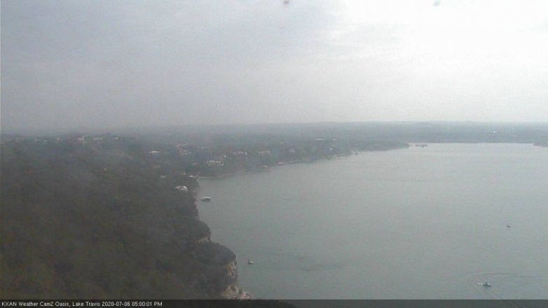 Lake Travis webcam, July 6, 2020 5:00 PM CT