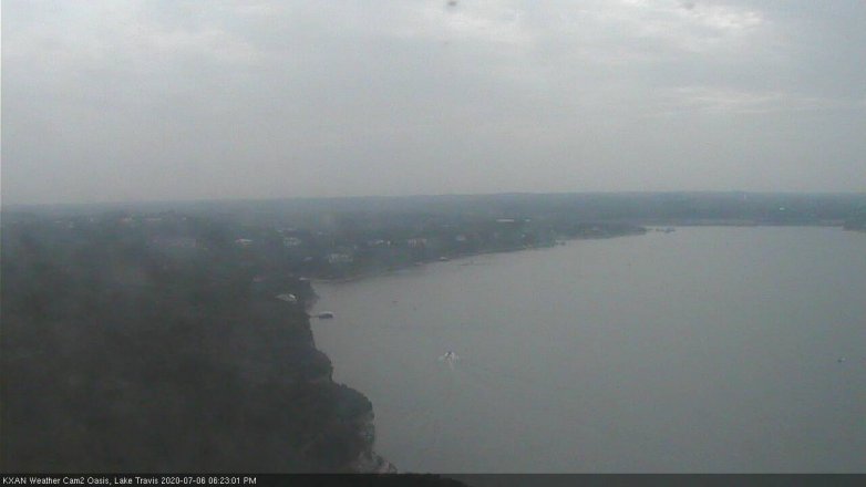Lake Travis webcam, July 6, 2020 6:25 PM CT