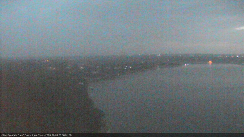 Lake Travis webcam, July 6, 2020 9:00 PM CT