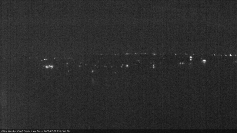 Lake Travis webcam, July 6, 2020 9:25 PM CT