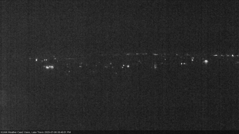 Lake Travis webcam, July 6, 2020 9:45 PM CT