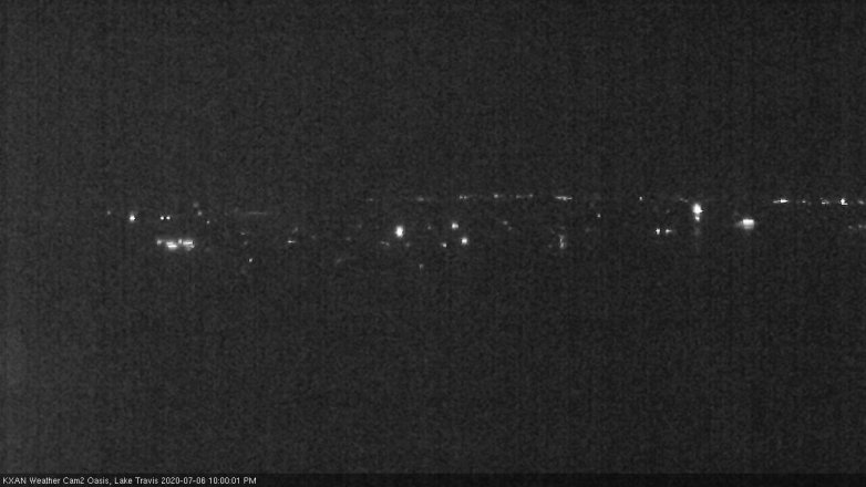 Lake Travis webcam, July 6, 2020 10:00 PM CT