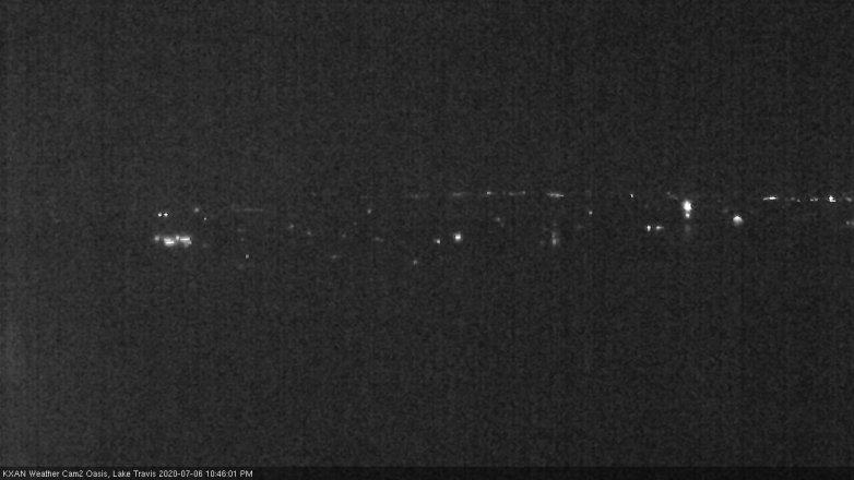 Lake Travis webcam, July 6, 2020 10:45 PM CT