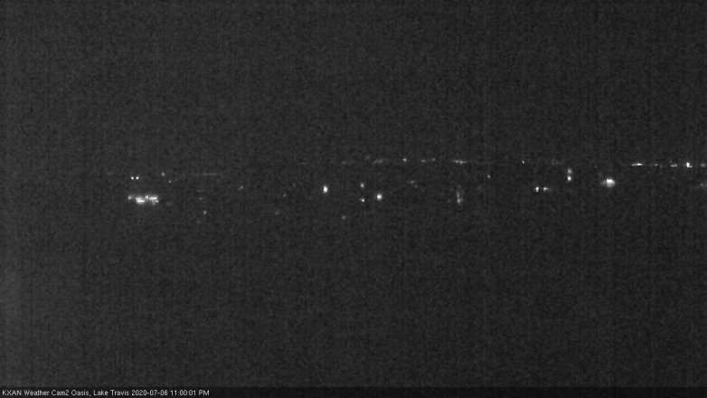Lake Travis webcam, July 6, 2020 11:00 PM CT