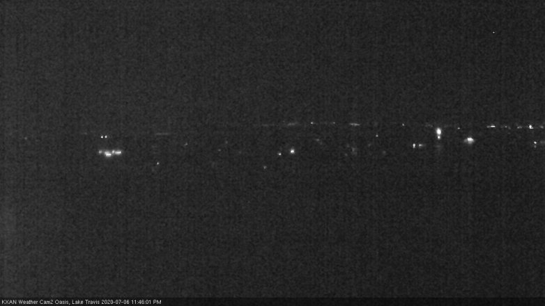 Lake Travis webcam, July 6, 2020 11:45 PM CT