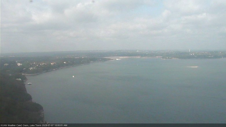 Lake Travis webcam, July 7, 2020 10:00 AM CT