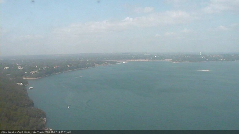Lake Travis webcam, July 7, 2020 11:00 AM CT