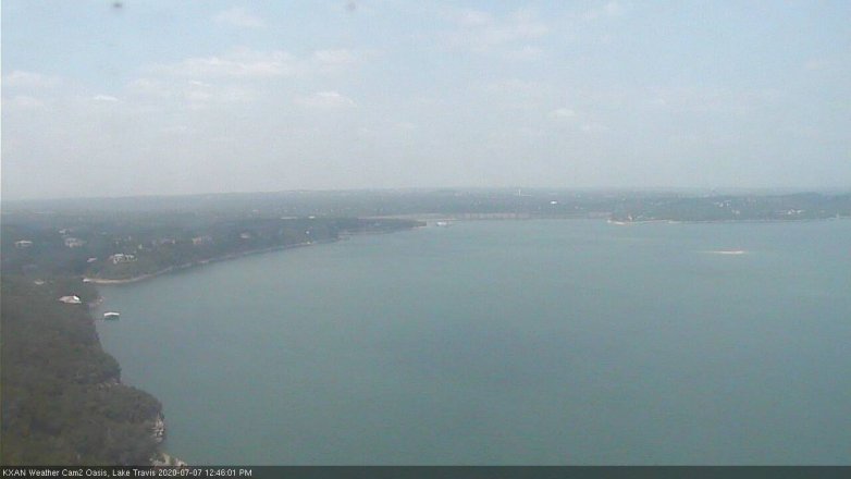 Lake Travis webcam, July 7, 2020 12:45 PM CT