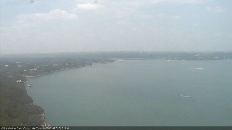 Lake Travis webcam, July 7, 2020 1:00 PM CT