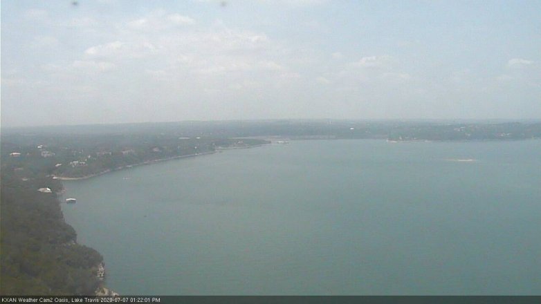 Lake Travis webcam, July 7, 2020 1:25 PM CT