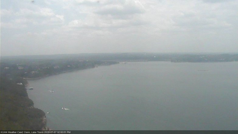 Lake Travis webcam, July 7, 2020 2:00 PM CT