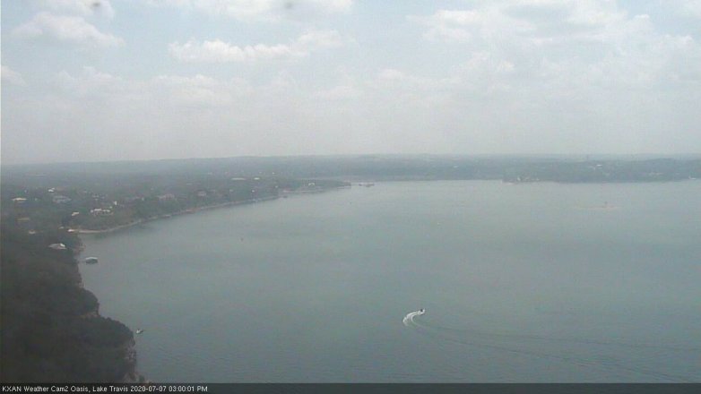 Lake Travis webcam, July 7, 2020 3:00 PM CT