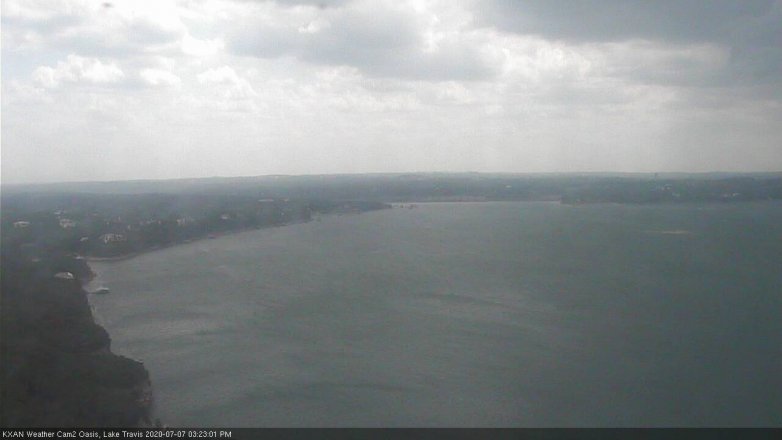 Lake Travis webcam, July 7, 2020 3:25 PM CT