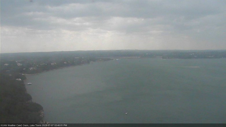 Lake Travis webcam, July 7, 2020 3:45 PM CT