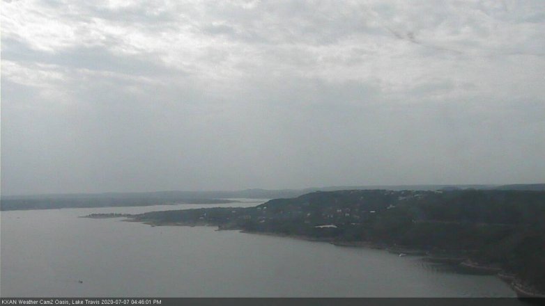 Lake Travis webcam, July 7, 2020 4:45 PM CT