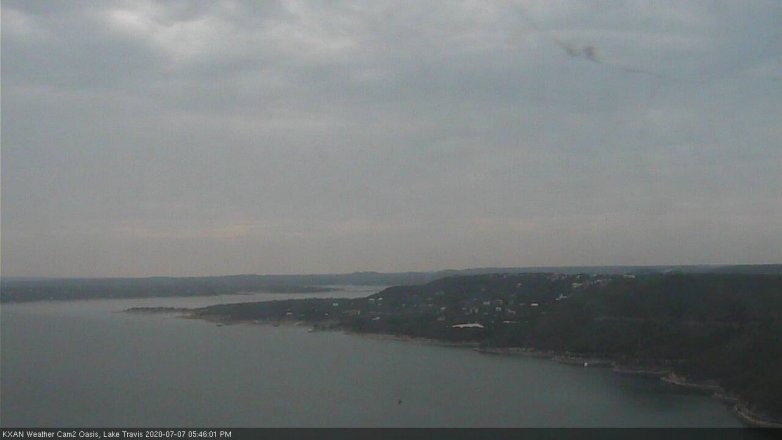 Lake Travis webcam, July 7, 2020 5:45 PM CT