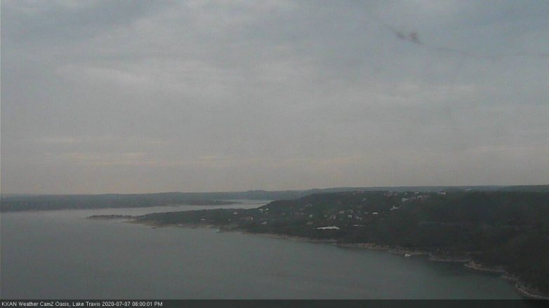Lake Travis webcam, July 7, 2020 6:00 PM CT