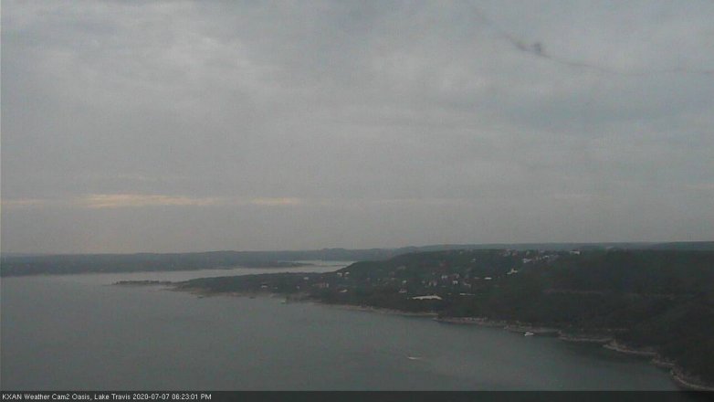 Lake Travis webcam, July 7, 2020 6:25 PM CT