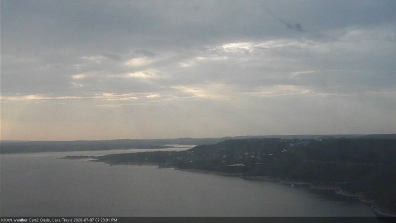 Lake Travis webcam, July 7, 2020 7:25 PM CT