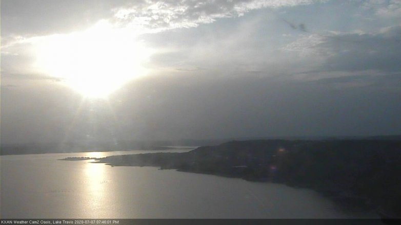 Lake Travis webcam, July 7, 2020 7:45 PM CT