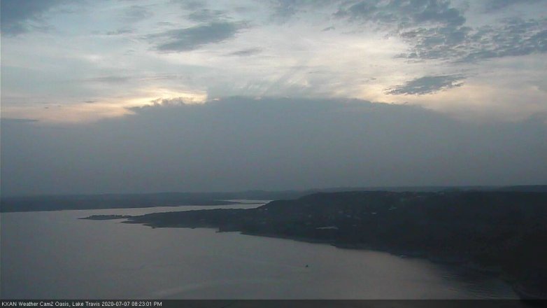 Lake Travis webcam, July 7, 2020 8:25 PM CT
