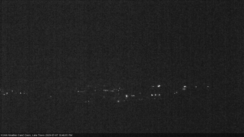 Lake Travis webcam, July 7, 2020 10:45 PM CT